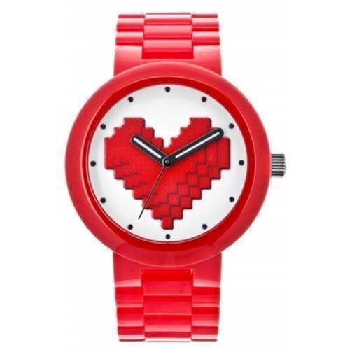 Image of Lego Watch System rødt dame ur med hjerte - Be Mine